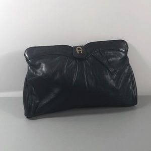 VTG Etienne Aigner Navy Blue Clutch with Strap